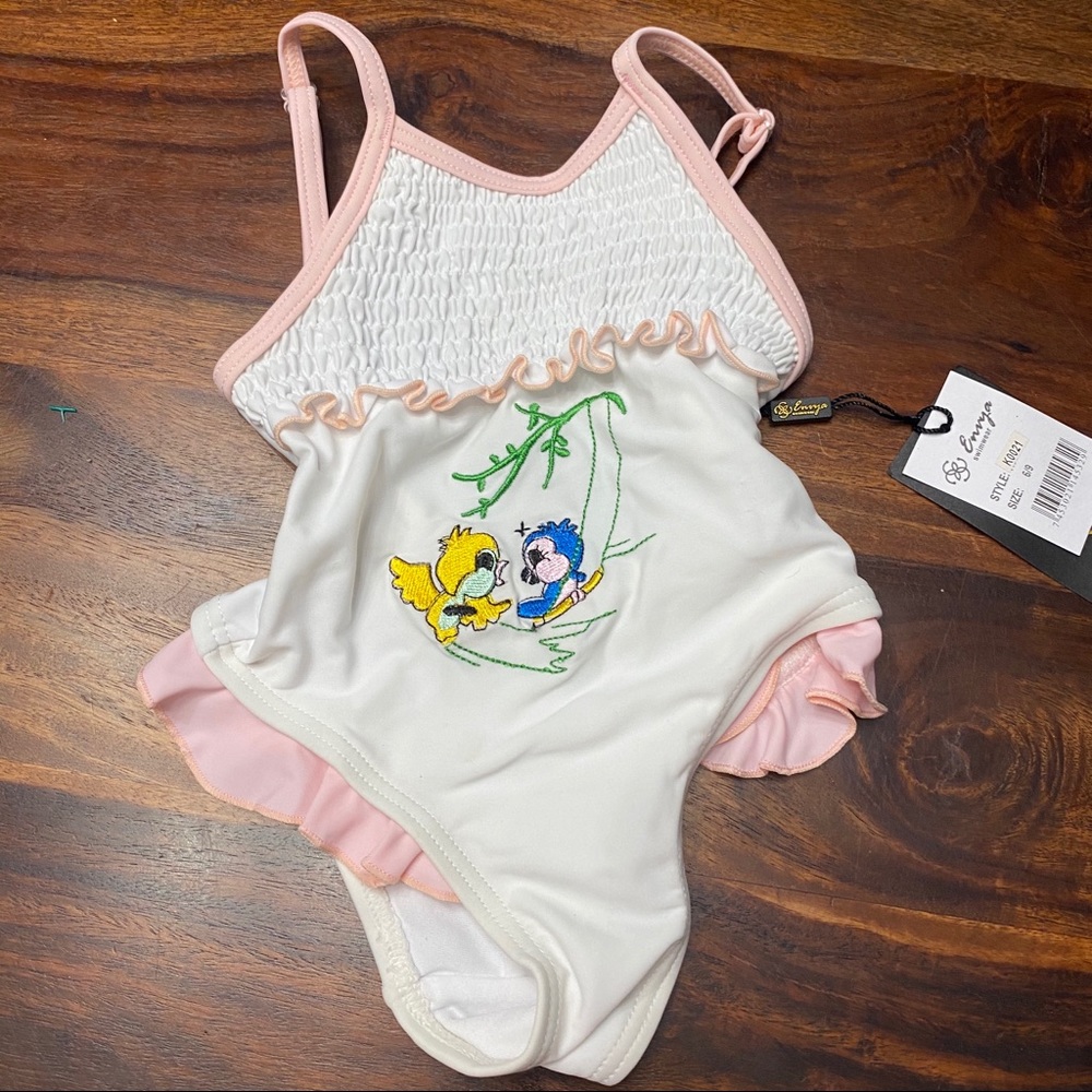 Envya Swimwear Infant Girls Bird Swimsuit